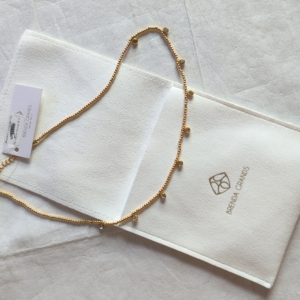 Brenda Grands CZ Drop   Necklace